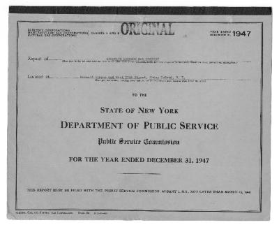 Public utilities annual report of Brooklyn Borough Gas Company, 1947
