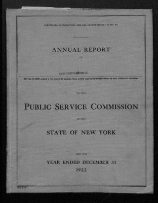 Public utilities annual report of Kings County Lighting Company, 1922