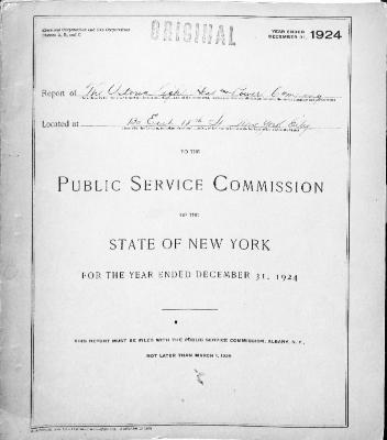 Public utilities annual report of The Astoria Light, Heat and Power Company, 1924