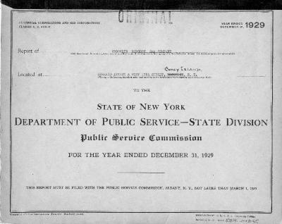 Public utilities annual report of Brooklyn Borough Gas Company, 1929