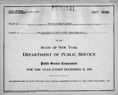 Public utilities annual report of Brooklyn Borough Gas Company, 1936
