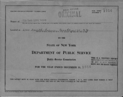 Public utilities annual report of Kings County Lighting Company, 1956