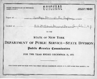 Public utilities annual report of Brooklyn Borough Gas Company, 1931