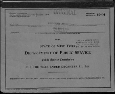 Public utilities annual report of Kings County Lighting Company, 1944
