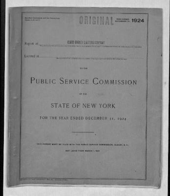 Public utilities annual report of Kings County Lighting Company, 1924
