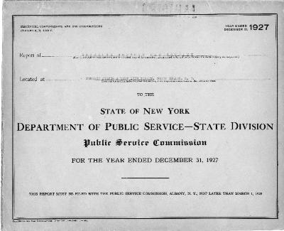 Public utilities annual report of Brooklyn Borough Gas Company, 1927
