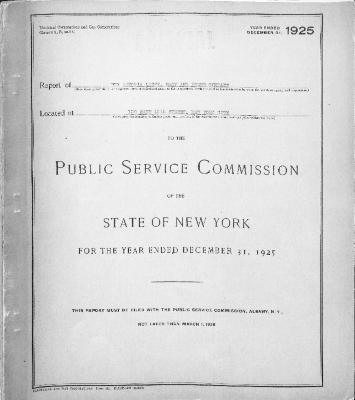 Public utilities annual report of The Astoria Light, Heat and Power Company, 1925