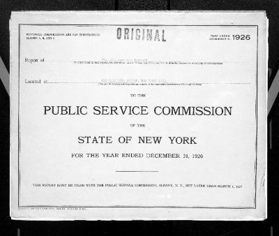 Public utilities annual report of New Amsterdam Gas Company, 1926
