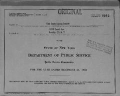 Public utilities annual report of Kings County Lighting Company, 1952