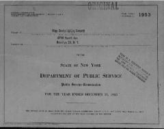 Public utilities annual report of Kings County Lighting Company, 1953