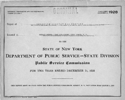 Public utilities annual report of Brooklyn Borough Gas Company, 1928
