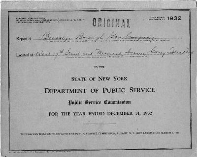 Public utilities annual report of Brooklyn Borough Gas Company, 1932