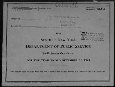 Public utilities annual report of Kings County Lighting Company, 1943
