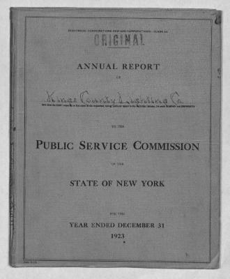 Public utilities annual report of Kings County Lighting Company, 1923