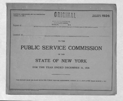 Public utilities annual report of Kings County Lighting Company, 1926