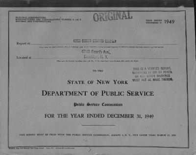 Public utilities annual report of Kings County Lighting Company, 1949
