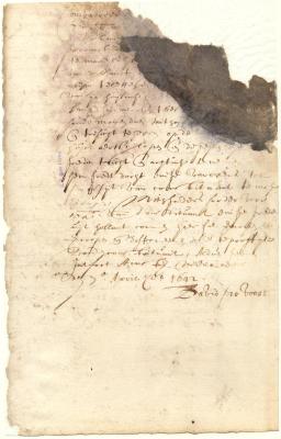 Power of attorney from David Provoost to Claes van Elslant to look after his plantation and affairs during his absence