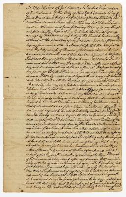 Probated will of Jacobus Van Orden, 1782