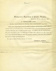 Proclamation by Major General Charles W. San[d]ford