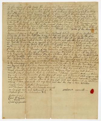 Probated will of Anderson Merritt, 1785