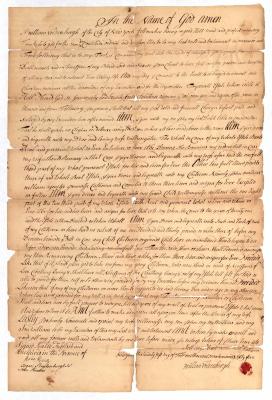 Probated will of Willem Vredenburg, 1784