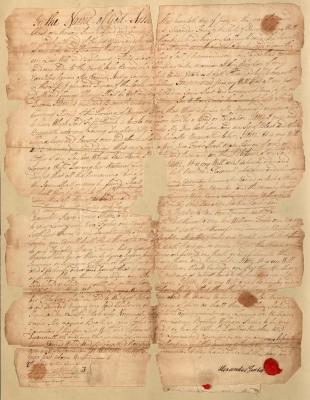 Probated will of Alexander Forbes, 1784