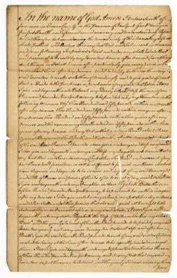 Probated will of Waters Smith, 1783