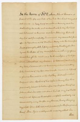 Probated will of Jacob Remsen, 1785