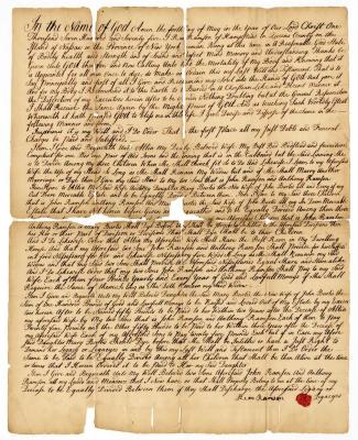 Probated will of Rem Ramson, 1783