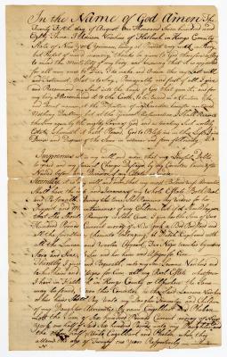 Probated will of Adriaen Voorhees, 1785