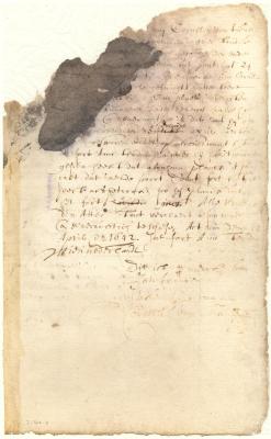 Declaration of Jan Francen that Abraham Planck tore off a placard posted on the gate of Fort Amsterdam