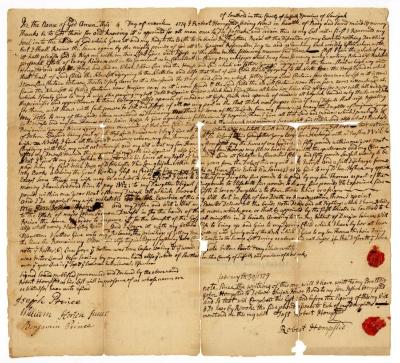 Probated will of Robert Hempstead, 1786
