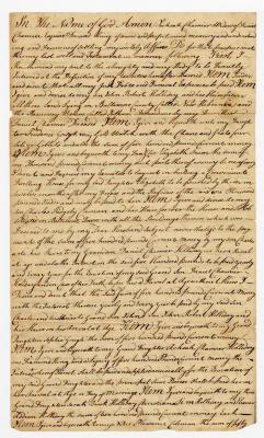 Probated will of Achsah Chamier, 1786