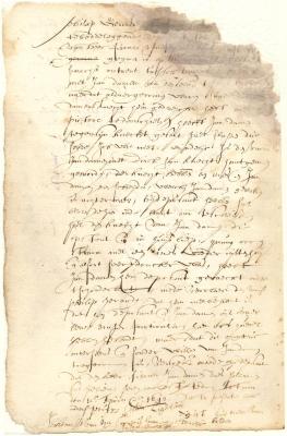 Declaration of Philip Gerardy respecting a wound he received at night from Jan Jansen Damen after conducting him home