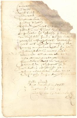 Note of Bout Fransen in favor of Gysbert Bycken for goods received