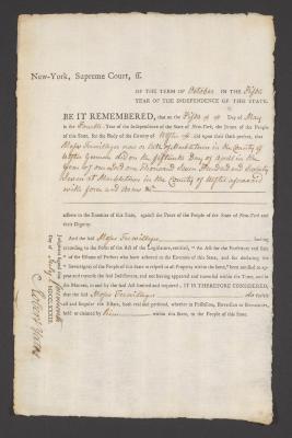Judgment against Moses Terwilleger as an enemy of the state