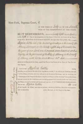 Judgment against Stephen Tuttles as an enemy of the state