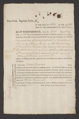 Judgment against Walter Trumbull as an enemy of the state