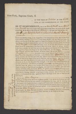 Judgment against John Ruyter as an enemy of the state