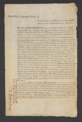 Judgment against William Rogers as an enemy of the state