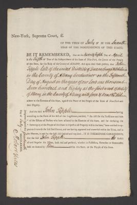 Judgment against John Tipple as an enemy of the state