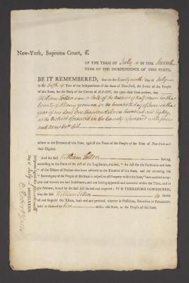Judgment against William Totten as an enemy of the state
