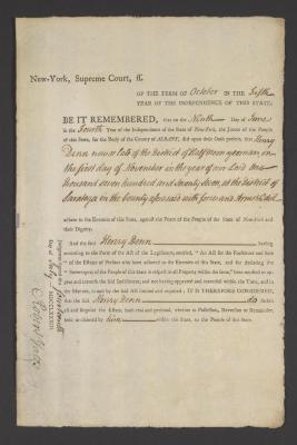 Judgment against Henry Denn as an enemy of the state