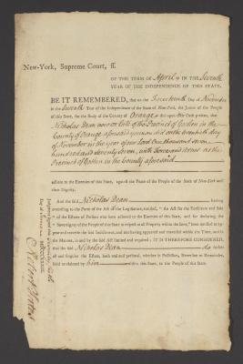 Judgment against Nicholas Dean as an enemy of the state
