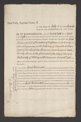 Judgment against Jacob Deetswort as an enemy of the state