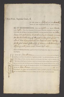Judgment against John Dunn as an enemy of the state