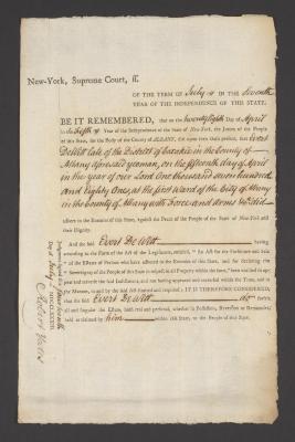 Judgment against Evert DeWitt as an enemy of the state