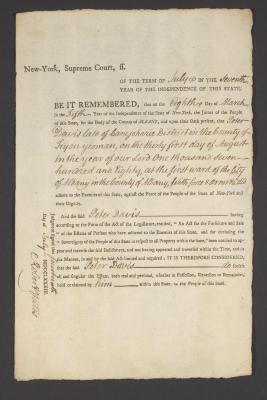 Judgment against Peter Davis as an enemy of the state