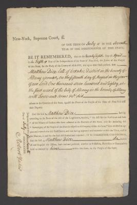 Judgment against Matthew Dice as an enemy of the state