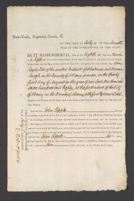 Judgment against John Tipple as an enemy of the state